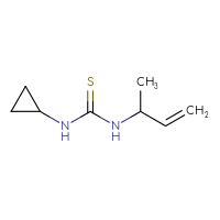 Chemical structure of 3-(but-3-en-2-yl)-1-cyclopropylthiourea - CSSB00015614370