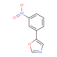 Chemical structure of 5-(3-nitrophenyl)-1,3-oxazole - CSSB00000037507