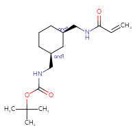 Chemical structure of rac-tert-butyl N-{[(1R,3S)-3-[(prop-2-enamido)methyl]cyclohexyl]methyl}carbamate - CSSB21332166684