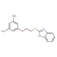 Chemical structure of 2-{[2-(3,5-dimethylphenoxy)ethyl]sulfanyl}-1H-1,3-benzodiazole - CSSB00020598407