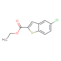 Chemical structure of ethyl 5-chloro-1-benzothiophene-2-carboxylate - CSSB00010871653