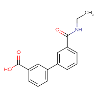 Chemical structure of 3'-(ethylcarbamoyl)-[1,1'-biphenyl]-3-carboxylic acid - CSSB00150700462