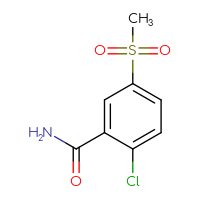 Chemical structure of 2-chloro-5-methanesulfonylbenzamide - CSSB00031883906