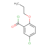 Chemical structure of 5-chloro-2-propoxybenzoyl chloride - CSSB00010250364