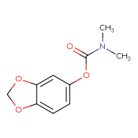 Chemical structure of 2H-1,3-benzodioxol-5-yl N,N-dimethylcarbamate - CSSB00027526495
