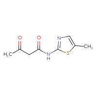Chemical structure of N-(5-methyl-1,3-thiazol-2-yl)-3-oxobutanamide - CSSB00011377094