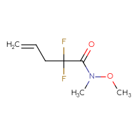 Chemical structure of 2,2-difluoro-N-methoxy-N-methylpent-4-enamide - CSSB00020305124
