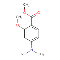 Chemical structure of methyl 4-(dimethylamino)-2-methoxybenzoate - CSSB00010164257