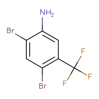 Chemical structure of 2,4-dibromo-5-(trifluoromethyl)aniline - CSSB00010141361