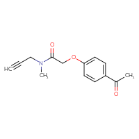 Chemical structure of 2-(4-acetylphenoxy)-N-methyl-N-(prop-2-yn-1-yl)acetamide - CSSB01409377826