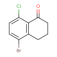 Chemical structure of 5-bromo-8-chloro-1,2,3,4-tetrahydronaphthalen-1-one - CSSB00010133561