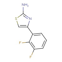 Chemical structure of 4-(2,3-difluorophenyl)-1,3-thiazol-2-amine - CSSB00012351930