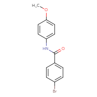Chemical structure of 4-bromo-N-(4-methoxyphenyl)benzamide - CSSB00000482142
