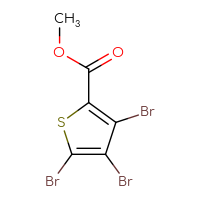 Chemical structure of methyl 3,4,5-tribromothiophene-2-carboxylate - CSSB00010002801