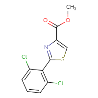Chemical structure of methyl 2-(2,6-dichlorophenyl)-1,3-thiazole-4-carboxylate - CSSB00006414357