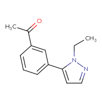 Chemical structure of 1-[3-(1-ethyl-1H-pyrazol-5-yl)phenyl]ethan-1-one - CSSB00011961438