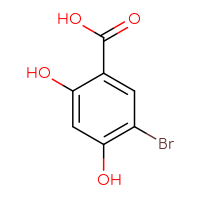 Chemical structure of 5-bromo-2,4-dihydroxybenzoic acid - CSSB00009813906
