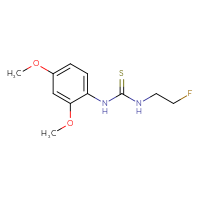 Chemical structure of 1-(2,4-dimethoxyphenyl)-3-(2-fluoroethyl)thiourea - CSSB01132568092