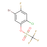 Chemical structure of 5-bromo-2-chloro-4-fluorophenyl trifluoromethanesulfonate - CSSB00010997181
