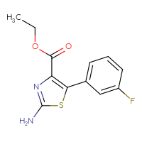 Chemical structure of ethyl 2-amino-5-(3-fluorophenyl)-1,3-thiazole-4-carboxylate - CSSB00102767741