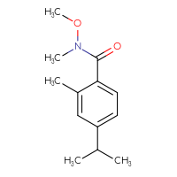 Chemical structure of N-methoxy-N,2-dimethyl-4-(propan-2-yl)benzamide - CSSB08117272444