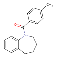 Chemical structure of 1-(4-methylbenzoyl)-2,3,4,5-tetrahydro-1H-1-benzazepine - CSSB00046215247