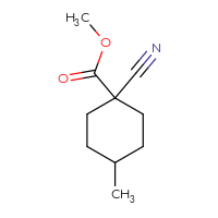 Chemical structure of methyl 1-cyano-4-methylcyclohexane-1-carboxylate - CSSB00012320597