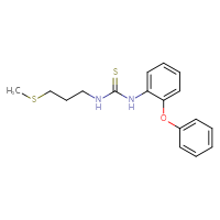Chemical structure of 3-[3-(methylsulfanyl)propyl]-1-(2-phenoxyphenyl)thiourea - CSSB00105143219