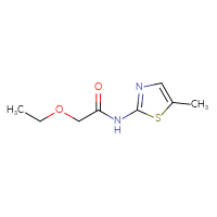 Chemical structure of 2-ethoxy-N-(5-methyl-1,3-thiazol-2-yl)acetamide - CSSB00011192706