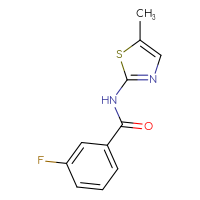 Chemical structure of 3-fluoro-N-(5-methyl-1,3-thiazol-2-yl)benzamide - CSSB00042657162