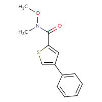 Chemical structure of N-methoxy-N-methyl-4-phenylthiophene-2-carboxamide - CSSB01045817684