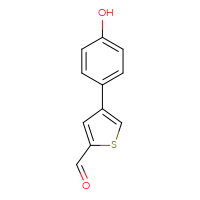 Chemical structure of 4-(4-hydroxyphenyl)thiophene-2-carbaldehyde - CSSB00010139166