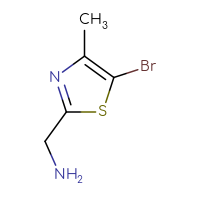 Chemical structure of 1-(5-bromo-4-methyl-1,3-thiazol-2-yl)methanamine - CSSB00010909679