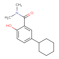 Chemical structure of 5-cyclohexyl-2-hydroxy-N,N-dimethylbenzamide - CSSB03133467482