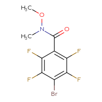 Chemical structure of 4-bromo-2,3,5,6-tetrafluoro-N-methoxy-N-methylbenzamide - CSSB01999672671