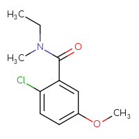 Chemical structure of 2-chloro-N-ethyl-5-methoxy-N-methylbenzamide - CSSB06259757795