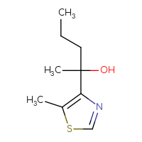Chemical structure of 2-(5-methyl-1,3-thiazol-4-yl)pentan-2-ol - CSSB06358827031