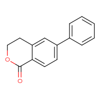 Chemical structure of 6-phenyl-3,4-dihydro-1H-2-benzopyran-1-one - CSSB01410462963