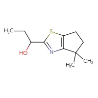 Chemical structure of 1-{4,4-dimethyl-4H,5H,6H-cyclopenta[d][1,3]thiazol-2-yl}propan-1-ol - CSSB14868271300