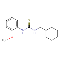 Chemical structure of 1-(cyclohexylmethyl)-3-(2-methoxyphenyl)thiourea - CSSB00026500994