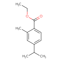 Chemical structure of ethyl 2-methyl-4-(propan-2-yl)benzoate - CSSB03554934505