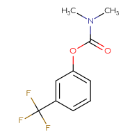 Chemical structure of 3-(trifluoromethyl)phenyl N,N-dimethylcarbamate - CSSB06902161399