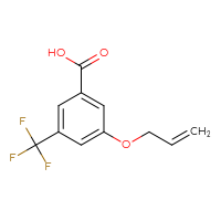 Chemical structure of 3-(prop-2-en-1-yloxy)-5-(trifluoromethyl)benzoic acid - CSSB02158395048