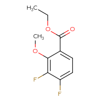 Chemical structure of ethyl 3,4-difluoro-2-methoxybenzoate - CSSB00010240202