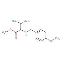 Chemical structure of methyl 2-{[(4-methoxyphenyl)methyl]amino}-3-methylbutanoate - CSSB00000555284