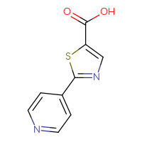 Chemical structure of 2-(pyridin-4-yl)-1,3-thiazole-5-carboxylic acid - CSSB00000760322