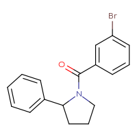 Chemical structure of 1-(3-bromobenzoyl)-2-phenylpyrrolidine - CSSB00026869318