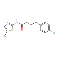 Chemical structure of 4-(4-chlorophenyl)-N-(5-methyl-1,3-thiazol-2-yl)butanamide - CSSB00104306937