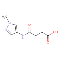 Chemical structure of 3-[(1-methyl-1H-pyrazol-4-yl)carbamoyl]propanoic acid - CSSB00000763863