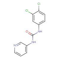 Chemical structure of 3-(3,4-dichlorophenyl)-1-(pyridin-3-yl)urea - CSSB00027958530